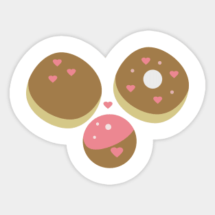 Valentines Donuts Treats Cakeball Sticker